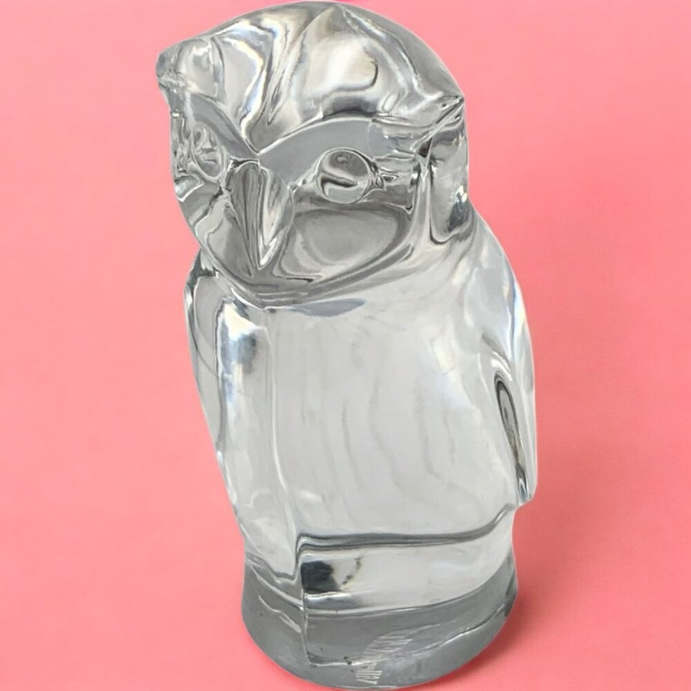Villeroy & Bock‎ Hand Blown Glass Owl Discontinued Figurine